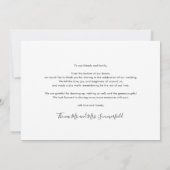 エレガントシック3結婚の写真スクリプト サンキューカード (裏面)