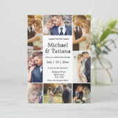 エレガントシック8フォトミニマル結婚リスト 招待状 (スタンド正面)