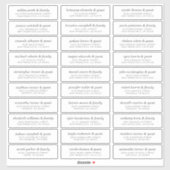 エレガントシモダンック結婚のゲスト名アドレス シール (シート)