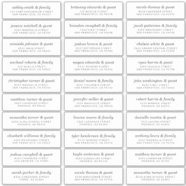 エレガントシモダンック結婚のゲスト名アドレス シール