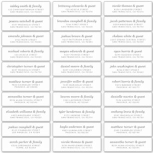 エレガントシモダンック結婚のゲスト名アドレス シール