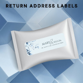エレガントシモダンッ結婚ク・ブルー差出人住所 ラベル