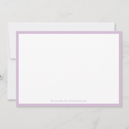 エレガントシモダンュルパープ縁どランノート ノートカード (正面)
