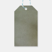 エレガントシャムロックサンパトリックの日、グリーンレザー ギフトタグ (裏面)