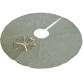 エレガントシャムロックサンパトリックの日、グリーンレザー ブラッシュドポリエステルツリースカート (アングル)