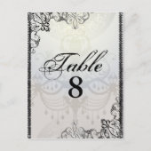 エレガントシャンデリアと花飾り表番号 ポストカード (正面)