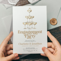 エレガントシャンパスタイリッシュンレトロ婚約パーティ