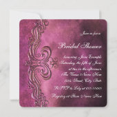 エレガントシャンパンとカップケーキブライダルシャワー 招待状 (裏面)