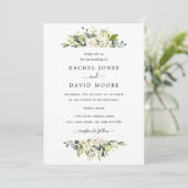 エレガントシャンパンウォーター色のフローラ結婚ズ 招待状 (スタンド正面)