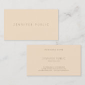 エレガントシャンパンカラートレンディーミニマルテンプレート 名刺 (正面/裏面)