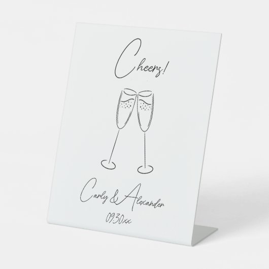 エレガントシャンパンガ結婚ラス応援バー 台座サイン (正面)