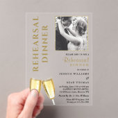 エレガントシャンパンリハーサルディナー アクリル招待状 (インサイチュ (ポータブル))