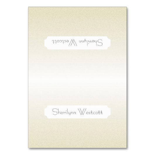 エレガントシャンパン名テンプレート座席表 テーブルナンバー (正面)