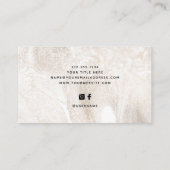 エレガントシャンパン大理石とスクリプモダント 名刺 (裏面)