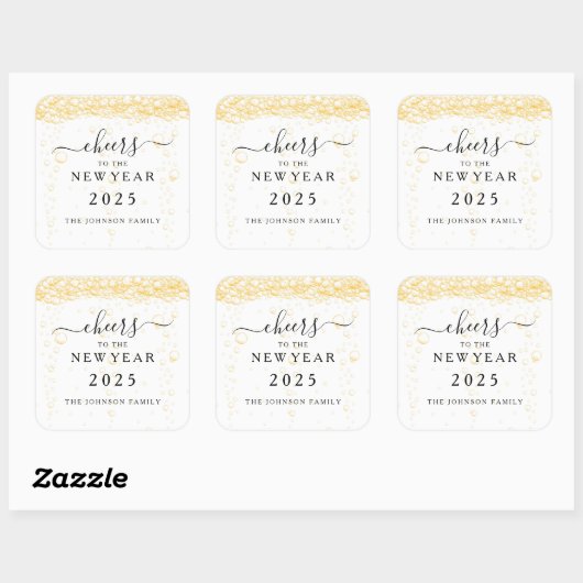 エレガントシャンパン応援大晦日2025 スクエアシール (シート)