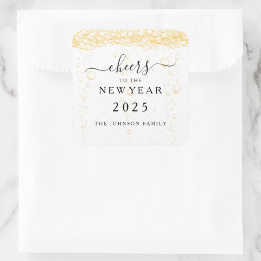 エレガントシャンパン応援大晦日 スクエアシール (バッグ)