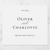 エレガントシャンパン結婚ラベル スパークリングワインラベル (シングルラベル)