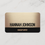 エレガントシャンパン金ゴールド&ブラックビジネスカード 名刺 (正面)