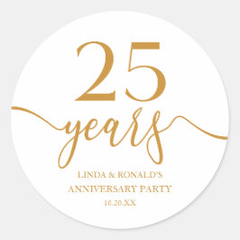 エレガントシャンパン25結婚周年 ラウンドシール