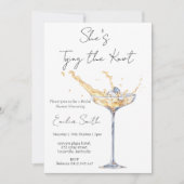 エレガントシャンパン| リングブライダルシャワー 招待状 (正面)