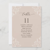 エレガントシャンパ結婚ン座席表の看板 招待状 (正面)