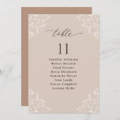 エレガントシャンパ結婚ン座席表の看板 招待状 (正面/裏面)