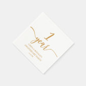 エレガントシャンパ結婚ン1周年記念 スタンダードカクテルナプキン (角)