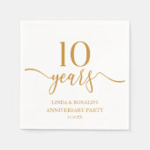 エレガントシャンパ結婚ン10周年 スタンダードカクテルナプキン (正面)