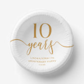 エレガントシャンパ結婚ン10周年 ペーパーボウル (正面)