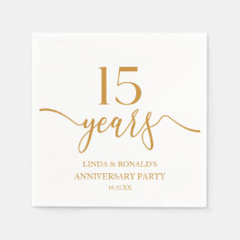 エレガントシャンパ結婚ン15周年 スタンダードカクテルナプキン