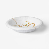 エレガントシャンパ結婚ン30周年 ペーパーボウル (傾斜あり)