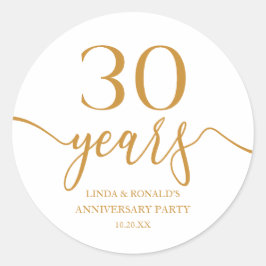 エレガントシャンパ結婚ン30周年 ラウンドシール