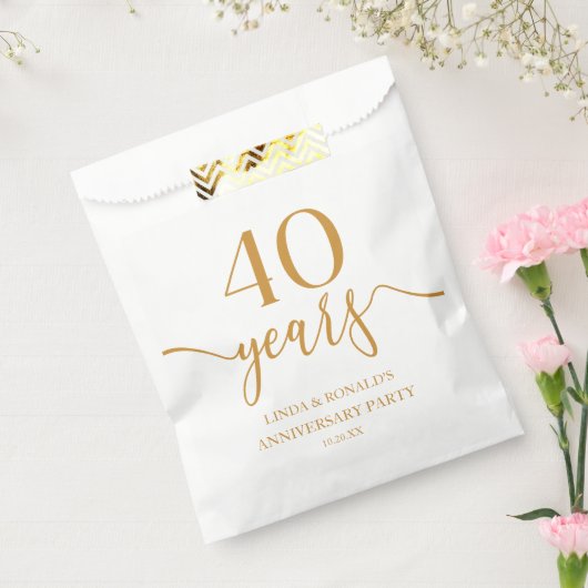 エレガントシャンパ結婚ン40周年 フェイバーバッグ (封をした状態)