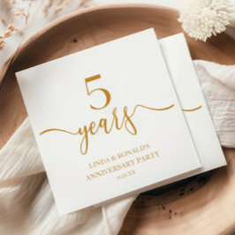 エレガントシャンパ結婚ン5周年 スタンダードカクテルナプキン