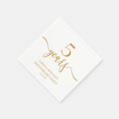 エレガントシャンパ結婚ン5周年 スタンダードカクテルナプキン (角)