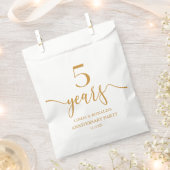 エレガントシャンパ結婚ン5周年 フェイバーバッグ (クリップ留めされた状態)