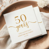 エレガントシャンパ結婚ン50周年 スタンダードカクテルナプキン