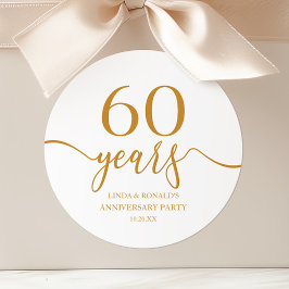 エレガントシャンパ結婚ン60周年 ラウンドシール