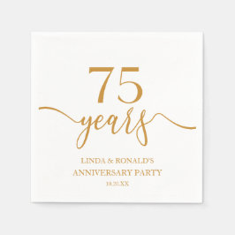 エレガントシャンパ結婚ン75周年 スタンダードカクテルナプキン