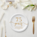 エレガントシャンパ結婚ン75周年 ペーパープレート<br><div class="desc">ミニマエレガントリストのシャンパン75周年の紙プレートだ結婚!</div>