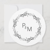 エレガントシルエ葉ット結婚式招待状 招待状 (裏面)