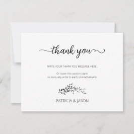 エレガントシルエ葉ット サンキューカード