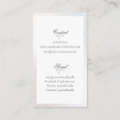 エレガントシルク真珠のコラージュ写真 名刺 (裏面)