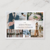 エレガントシルク真珠のコラージュ写真 名刺 (正面)