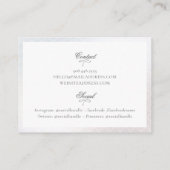 エレガントシルク真珠のコラージュ写真 名刺 (裏面)