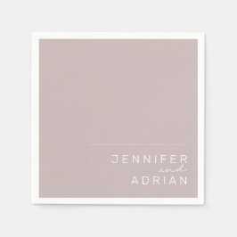 エレガントシルバミニマルッモダンク結婚のナプキン スタンダードカクテルナプキン