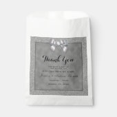 エレガントシルバーとスタイリッシュグリッター結婚ズ フェイバーバッグ (正面)