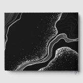 エレガントシルバーとブラックのフローラリース ゲストブック (裏面)