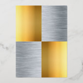 エレガントシルバークラッシーモダングレグジュアリー結婚ズ金ゴールド 箔招待状 (裏面)