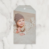 エレガントシルバークロス洗礼写真 ギフトタグ (裏面)